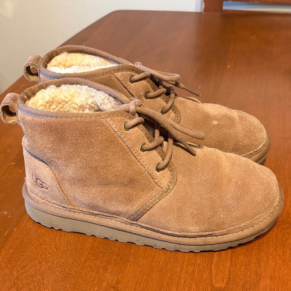 UGG Chestnut Suede Lace-Up Boots 4Y